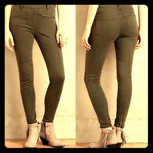 Pilcro and the Letterpress Army Green denim